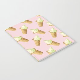 Ice Cream Pattern - Pink Notebook
