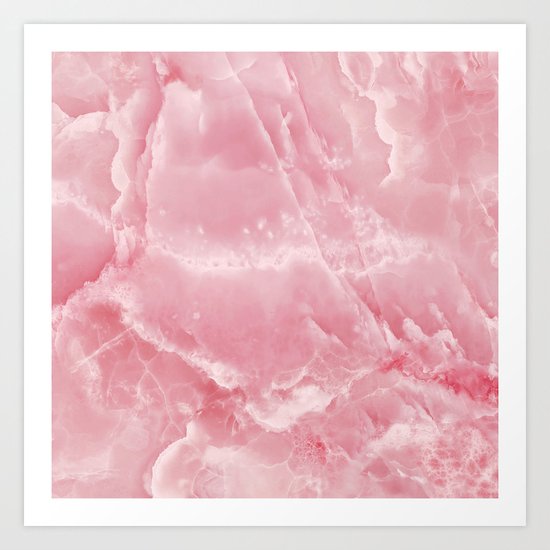 Pink onyx marble Art Print
