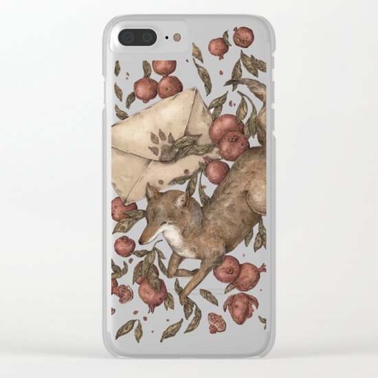 Coyote Love Letters Clear iPhone Case
