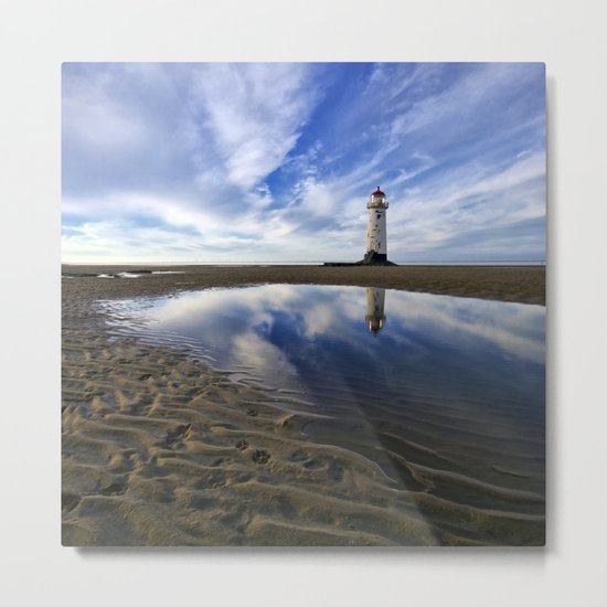 Lighthouse squared Metal Print