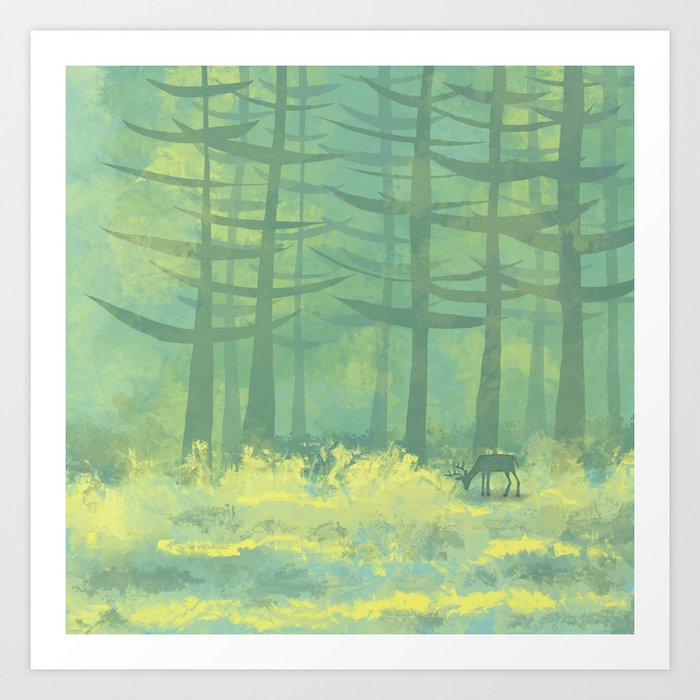 The Clearing in the Forest Art Print