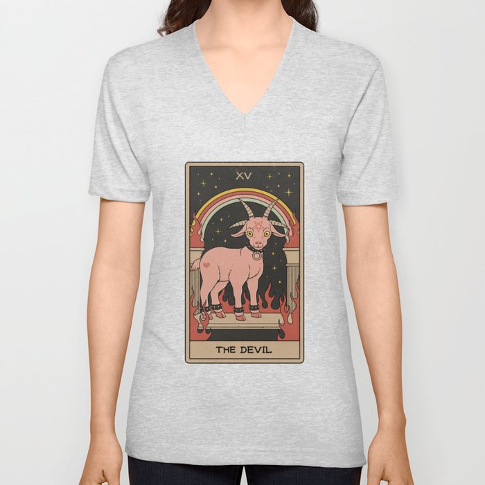 The Devil - Goat Tarot V Neck T Shirt