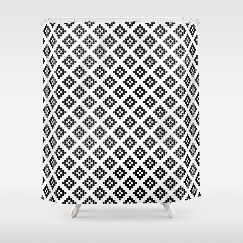 Southwest In Black And White Modern Traditional Geometric Aztec