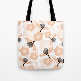 Blackberry Blossoms - Peach Tote Bag