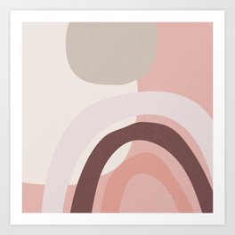 Abstract Pink Geometry Art Print