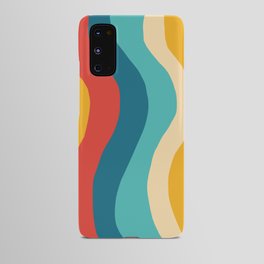 Retro 70s waves groovy colourfull  Android Case