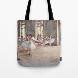 Ballet Rehearsal 1873 By Edgar Degas Reproduction by the Famous French Painter Dance Class Scene Tote Bag