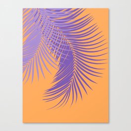 Palm Leaves Purple Orange Vibes #1 #tropical #decor #art #society6 Canvas Print