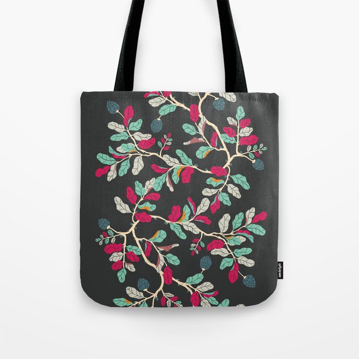 Minty Pinky Branches Tote Bag