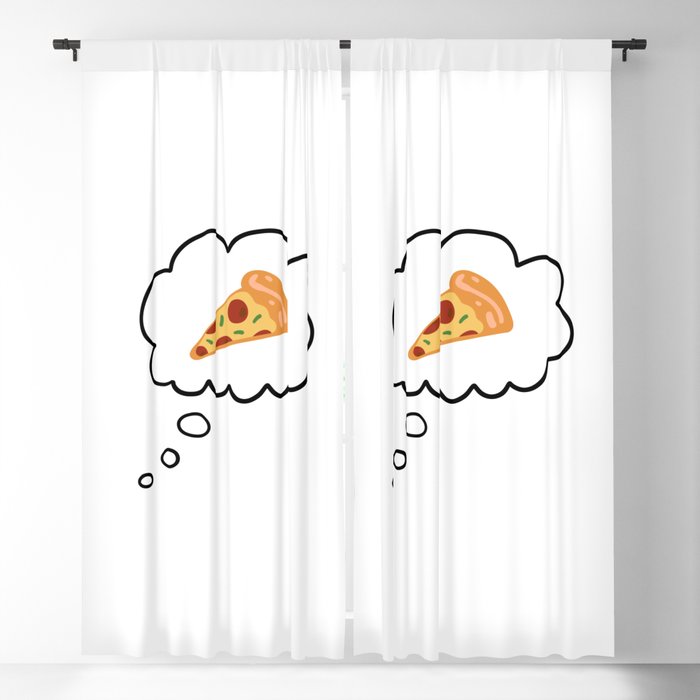 Pizza Thought Bubble Blackout Curtain