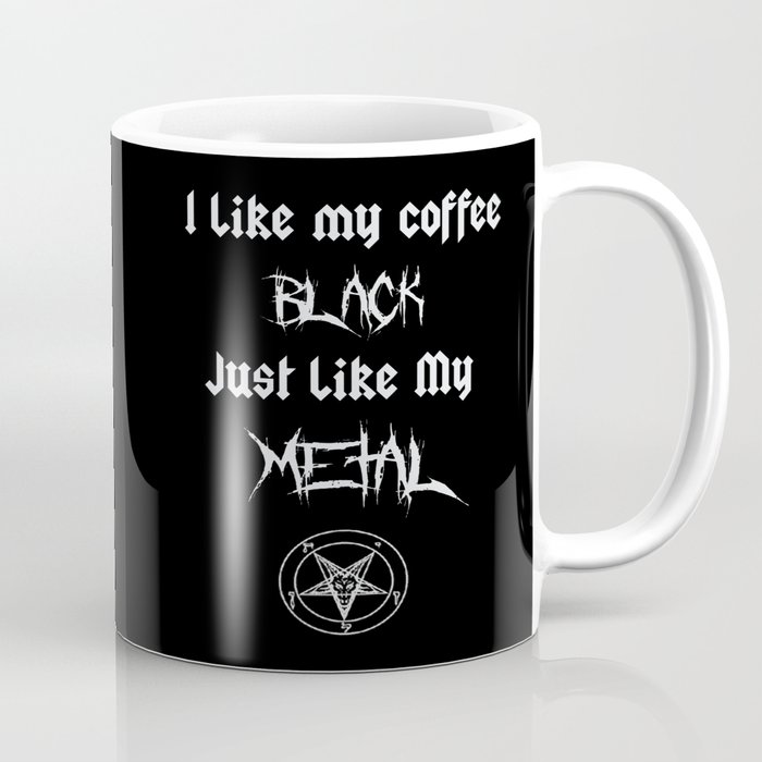Black Metal Coffee Mug - Black