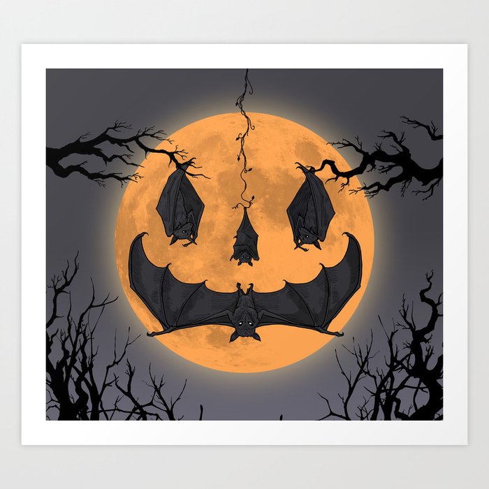 Halloween Moon Art Print