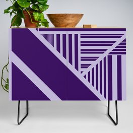 Triangle stripes - Purple Credenza