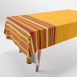 Yellow and warm stripes Tablecloth