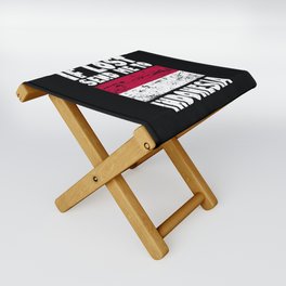 Indonesia Flag Saying Folding Stool