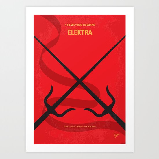 No060 My ELEKTRA minimal movie poster Art Print