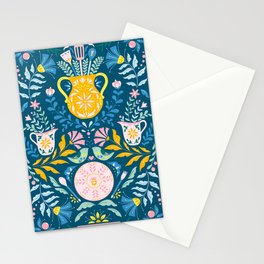 Scandinavian Folk Art Pattern Stationery Card
