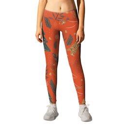 Tigers Christmas Leggings | Nature, Orange, Holidays, Curated, Wild Animals, Wild Cat, Graphicdesign, Jungle, Cute, Tiger 