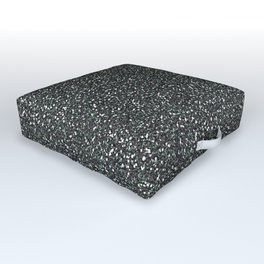 Black Silver Glitter Pattern Fancy Outdoor Floor Cushion