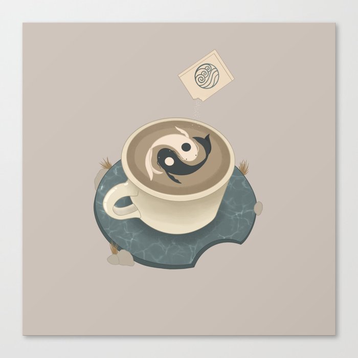 Water Tribe Coffee Canvas Print