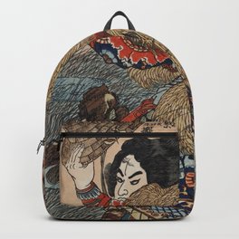 Samurai Ukyo-e Backpack | Shibuya, Hokusai, Warrior, Samurai, Tokyo, War, Japan, Sakura, Japanese, Katana 