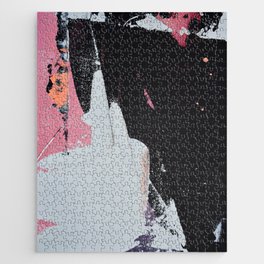 Profoundly [2]: a vibrant abstract piece in blues magenta and orange by Alyssa Hamilton Art Jigsaw Puzzle