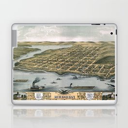 Hudson-Wisconsin-1870 vintage pictorial map Laptop Skin