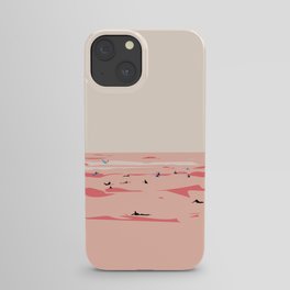 Sunset Tiny Surfers in Lima iPhone Case