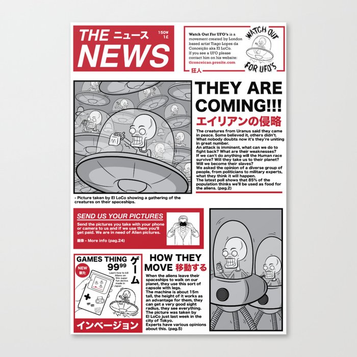 The News Canvas Print