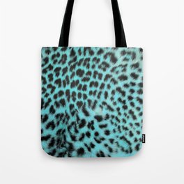Turquoise leopard print Tote Bag