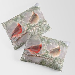 Hoarfrost Cardinals Pillow Sham
