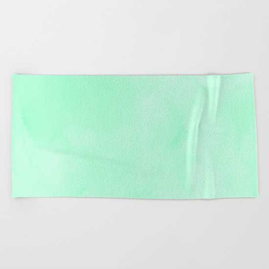 Mint Meringue Watercolor Beach Towel