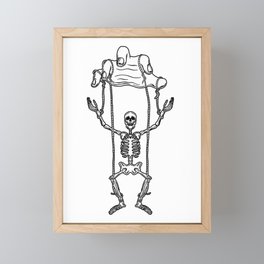 Skeleton Puppet Framed Mini Art Print