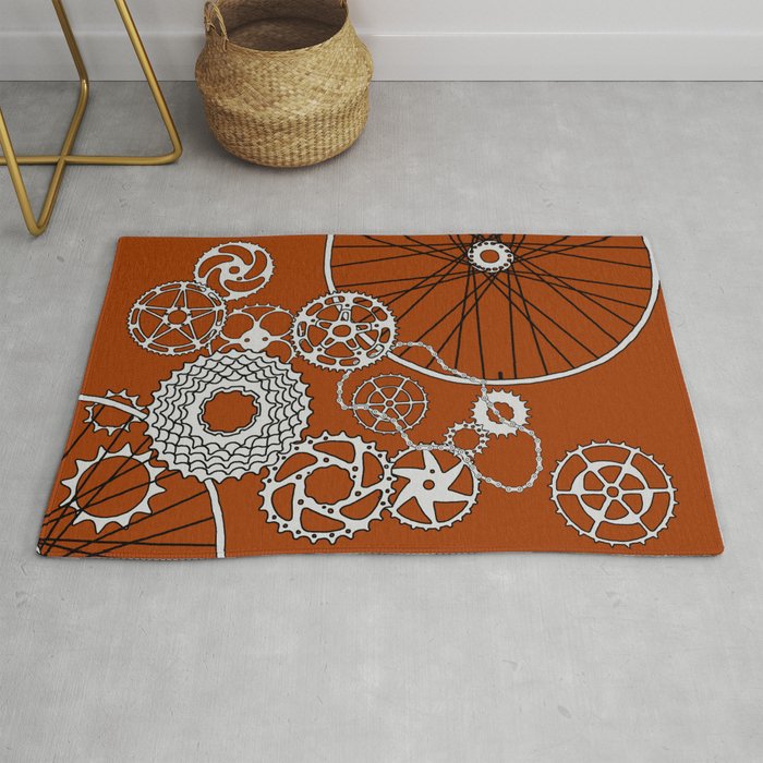 Beauty in Bicycle Parts Rug