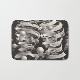 Maurits Cornelis Escher - Two Faces Bound of Union Bath Mat | Mc, Vector, Escher, Illusion, Spheres, Reflection, Eyes, Maurits, Sketches, Artist 