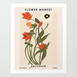 Flower market. Amsterdam Art Print