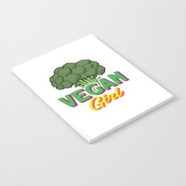 Vegan Girl Brokkoli Notebook