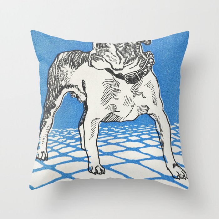 Bulldog (Moriz Jung) Throw Pillow