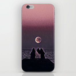 Friends & the Moon iPhone Skin