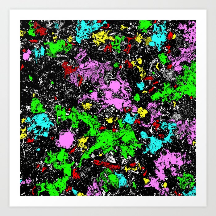Coloriffic - Abstract color splatter art Art Print