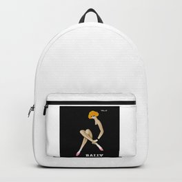 Vintage Bally Backpack | Black, Illustration, Modern, Brand, Shoes, Fashion, Vintage, Acrylic, Minimalism, Digital 
