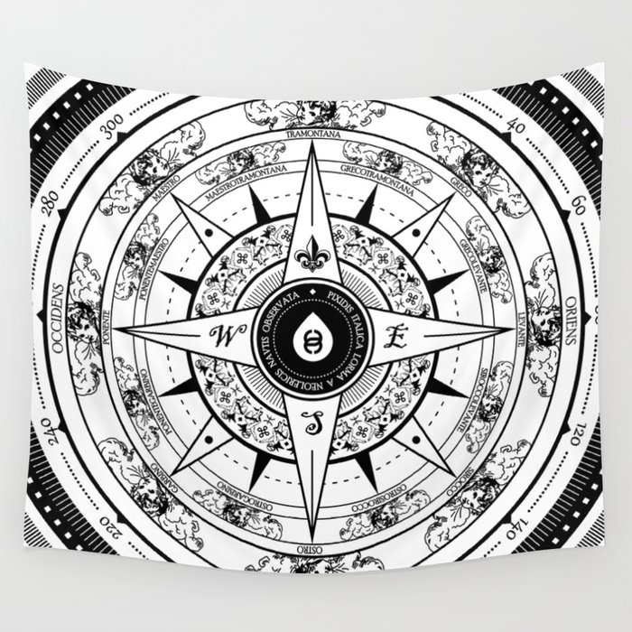 Compass Rose Wall Tapestry