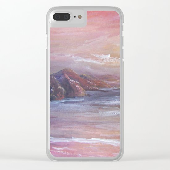 Landscape in Pink MM150601 Clear iPhone Case