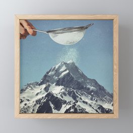 Sifted Summit II - Snow Sugar on Mountain Peak Framed Mini Art Print
