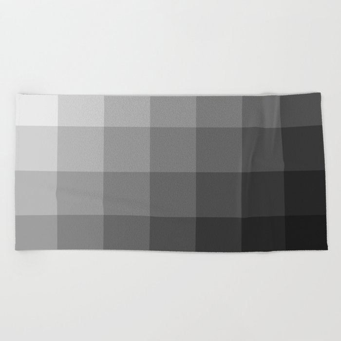 Grey, Black & White Beach Towel
