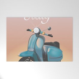 Piacenza Italy scooter vacation print. Welcome Mat