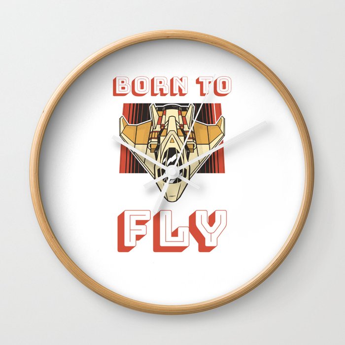 Airplanes - Born To Fly Wall Clock