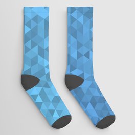 Blue Glitter Modern Pattern Socks