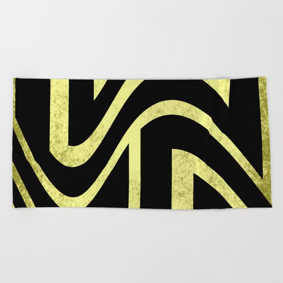 Old School Tie Beach Towel