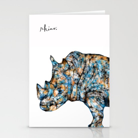 Rhinoceros Stationery Cards